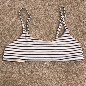 Striped bathing suit top